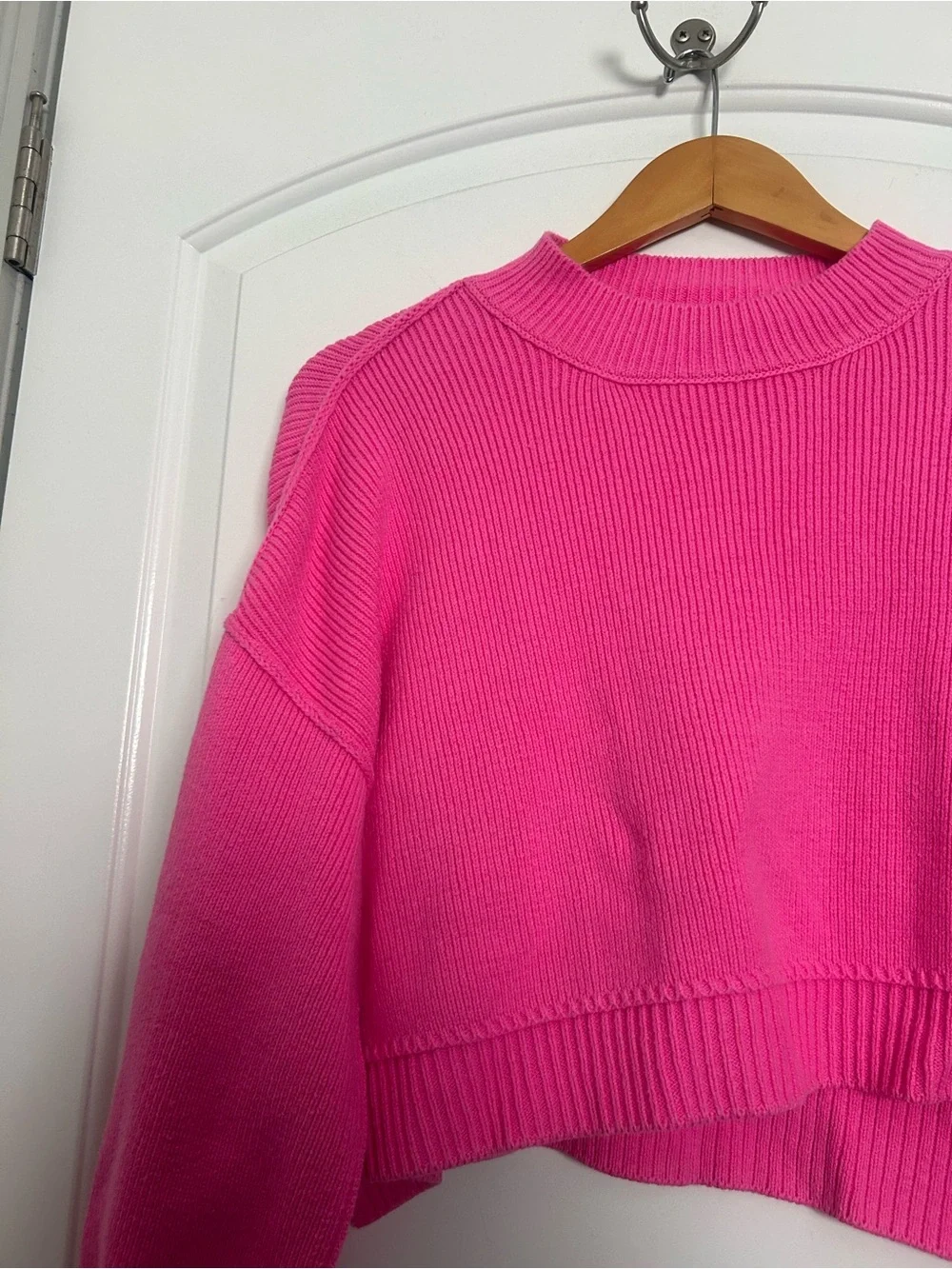 Free People Easy Street Tunic Sweater Ribbed Oversize Pink size XS chic boho